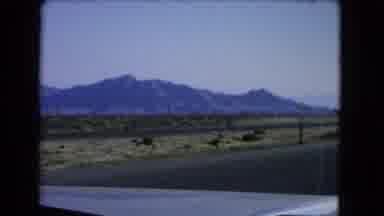 Las Vegas Nevada (1966): Mountain Range View From Busy Road On Clear Spring Day