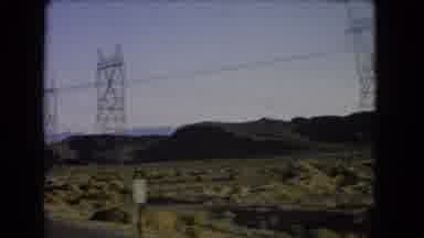 Las Vegas Nevada (1966): Desert Lined With Telephone Towers And Hills