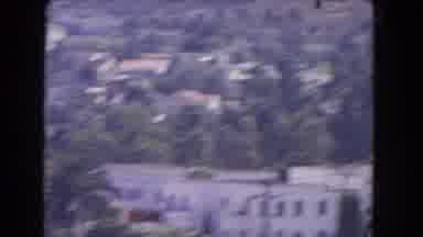 Los Angeles California (1966): View From High Point Of City Street With Many