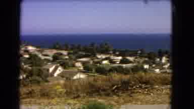 Los Angeles California (1966): A View Of A Town's Lake And Scenery