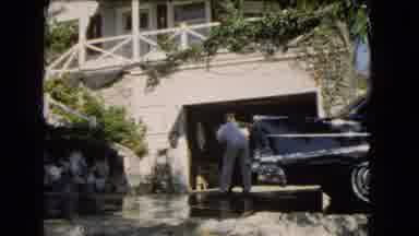 Los Angeles California (1966): The Man Was Cleaning The Guardian With The Mop Near