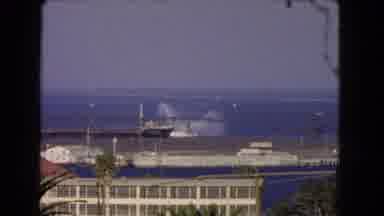 Los Angeles California (1966): Boat In See With Buildings In The Front