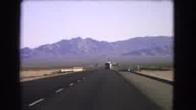 Nevada USA (1966): Retro Grainy Vintage Film Pov Dashcam Highway Mountain View