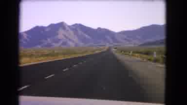 Nevada USA (1966): Footage Of Driving Towards A Scenic View Of The Hills In The