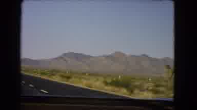 Nevada USA (1966): Car Driving On The With Beautiful Trees Lil Sign There And