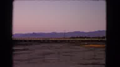 Nevada USA (1966): Footage Of A Railway Track In The Distance Filmed From A Moving