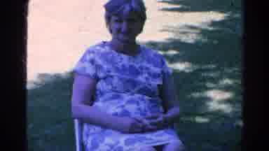 Silver Lake California (1966): Woman Of A Certain Age Sitting On A Chair In