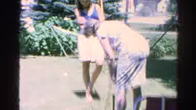 Silver Lake California (1966): Adult Women Playing Croquet On A Bright Sunny Day