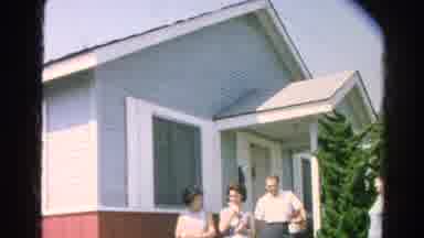 Silver Lake California (1966): Family Leaving Their Residence On A Beautiful Sunny