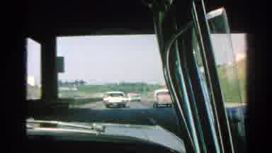 Silver Lake California (1966): Car Driving Down Busy Highway On A Nice Summer Day
