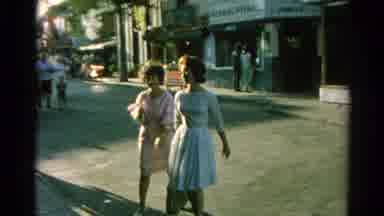 Silver Lake California (1966): People Walking On A Town Street