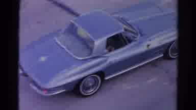 Silver Lake California (1966): A Blue Vintage Car Taking A Right Turn While