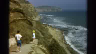Silver Lake California (1966): A Boy And Girl Walking Along The Rocks Near The