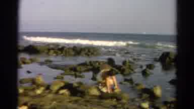 Silver Lake California (1966): Woman Walking On Rocks At Ocean