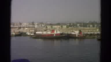 Silver Lake California (1966): View From Boat In Ocean Looking At Land And Docked