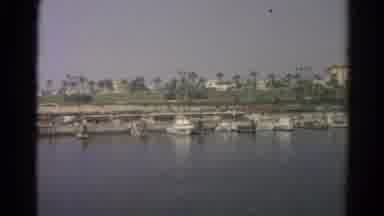 Silver Lake California (1966): Filming View Of Coastal City From Boat In Motion