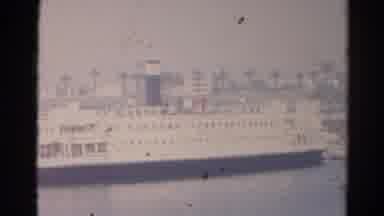 Silver Lake California (1966): A Large Boat In The Water Near Two Other Smaller