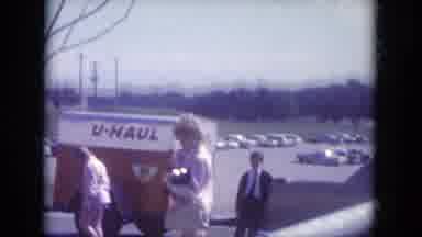 South Dakota USA (1966): American Tourists Traveling In The 1970s With Moving