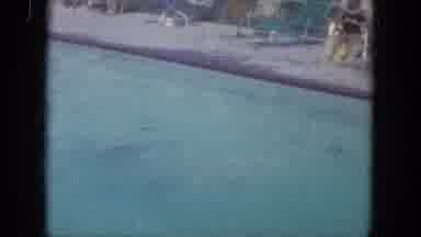 South Dakota USA (1966): Old Community Pools With People Swimming Sunbathing And