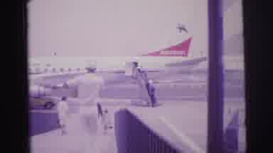 Brazil (1967): Passengers Walking Down A Walkway Onto The Tarmac At A Airport To