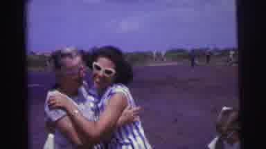 Brazil (1967): Old And Young Woman Hugging In Front Of The Sea