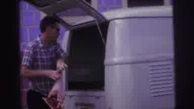 Brazil (1967): Man Unloads Meat And Pineapples From The Back Of His Van