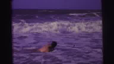 Brazil (1967): Man Rises Up Out Of The Ocean As A Wave Comes Crashing Towards Him