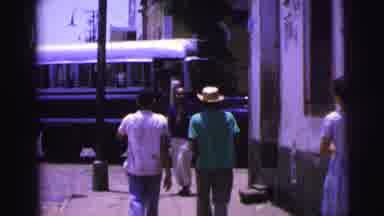 Brazil (1967): Children Getting Off A Bus In A Busy Old Town