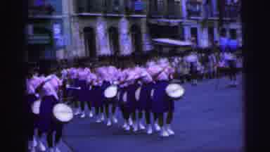 Brazil (1967): Black Women Marching Band Going Down The Street On A Parade