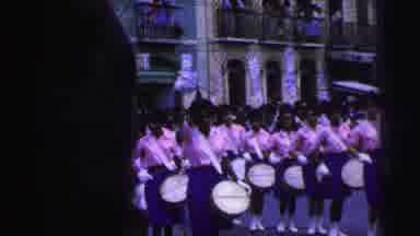 Brazil (1967): Several Women Playing Drums In Uniform Wearing Gloves And Matching