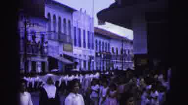 Brazil (1967): Crowd Dressed In White Walks In The City One Person Has A Hat