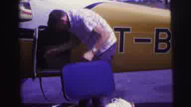 Brazil (1967): Traveling In A Small Plane And A Man Putting Away Luggage In A
