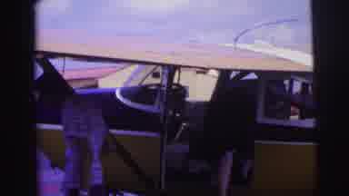 Brazil (1967): Pilot Climbing In And Starting Up A Small Propeller Plane By