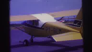 Brazil (1967): Small Yellow Plane Moving Towards A Runway For Takeoff