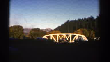Colorado US-1967: View Of A White Bridge In The Distance Surrounded By Trees