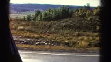 Colorado US (1967): Riding Along A Rural Highway In The Hills Looking Out The