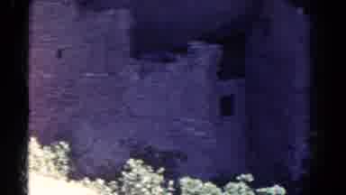Colorado US (1967): Old Video Of Derelict Medieval Stone Building Surrounded By
