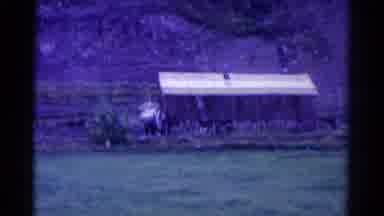 Colorado USA (1967): A Farmhouse Building On A Pasture Land Enclosed With Wired