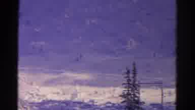 Colorado USA (1967): Small Rural Town Between Mountains Shown From Above Between