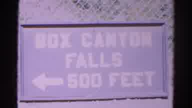 Colorado USA (1967): Sign Says Box Canyon Falls 500 Ft Then We See Lovely Views Of
