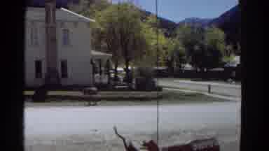 Colorado USA (1967): Tree House Mountain Horse Sky City Oxygen Road Dirt Sand