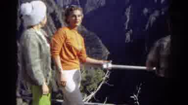 Colorado USA (1967): Three Dressed Up Women Admire The View From A Cliff Top