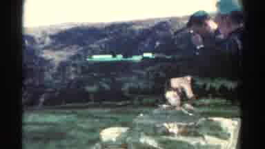 Colorado USA (1967): Footage Of Men Hiking In The Country Filmed From A Car