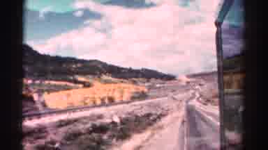 Colorado USA (1967): Scenic View Of The Side Of The Road Filmed By Camera In A