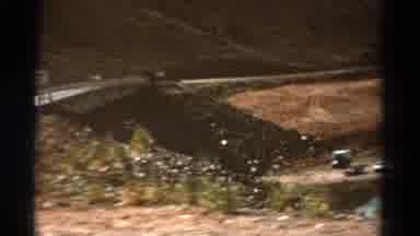 Colorado USA-1967: Scenic Mountain Road With Bridge And Classic Road Signs