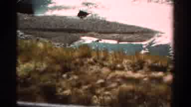 Colorado USA (1967): Scenic View Of Glistening Water Filmed From A Moving Vehicle