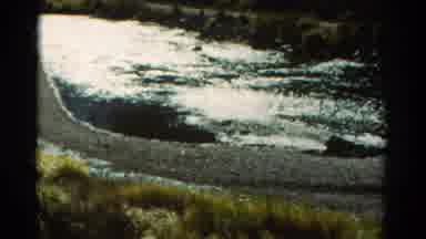 Colorado USA (1967): Slowly Driving Along The Water's Edge Discovering People