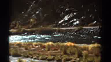 Colorado USA (1967): Traveling The Riverside By Train In The Middle Of The Day