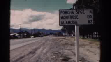 Colorado USA (1967): Footage Of A Sign Post With The Amount Of Miles To Poncha