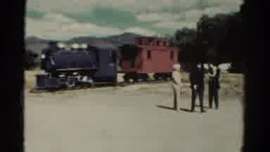Colorado USA (1967): Footage Of Stationary Steam Train With Cart Attached While